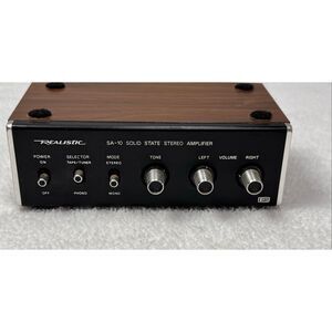 Vintage Realistic SA-10 Solid State Stereo Amplifier Phono Tape/ Tuner 31-1982B